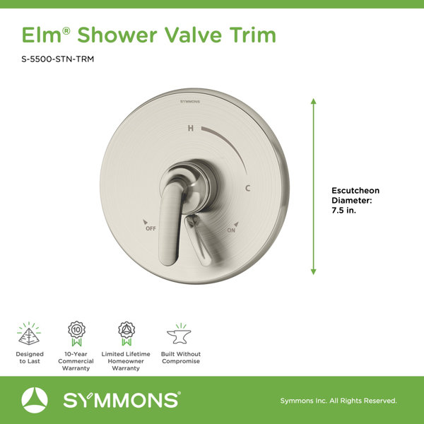 Symmons Dia Single-Handle Tub/Shower Valve Trim Kit in Satin online Nickel